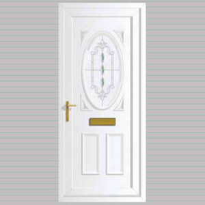 Warwick Trio Green uPVC Door